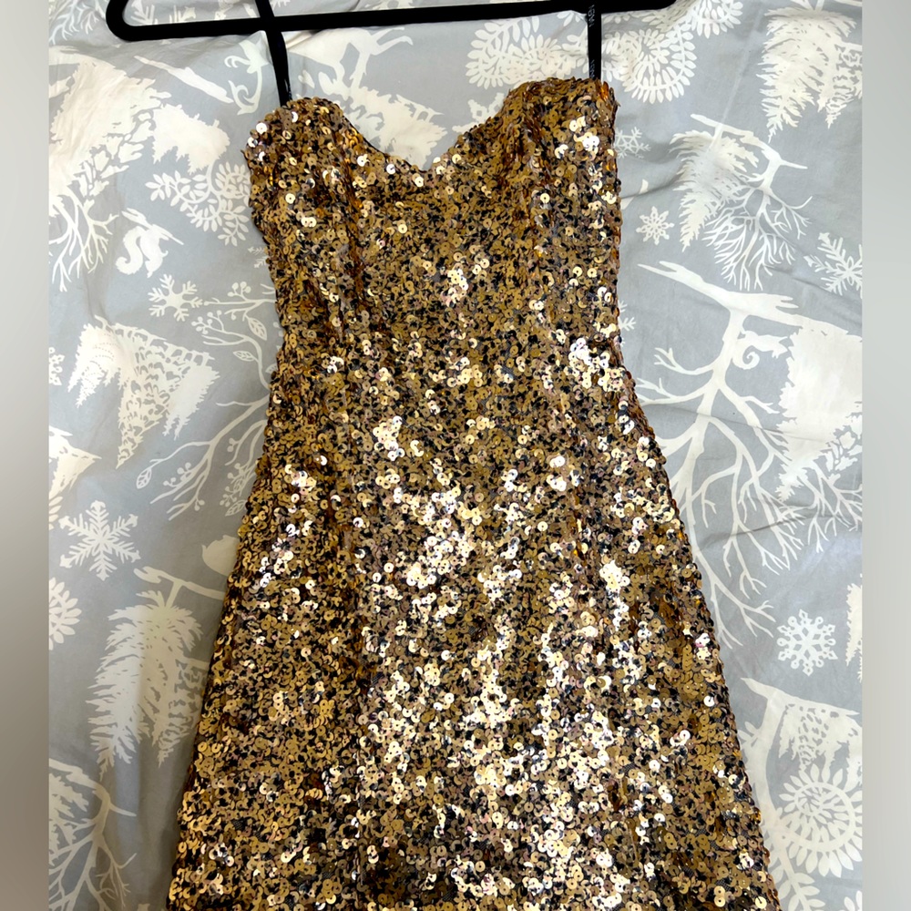 Naven - Gold Sequin Mini Dress - S